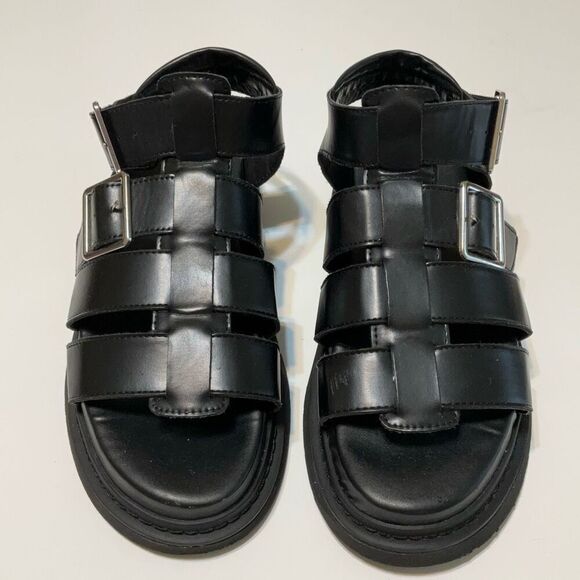 Black Fishemancore Chunky Sandals, 7Wide. - Picture 10 of 15